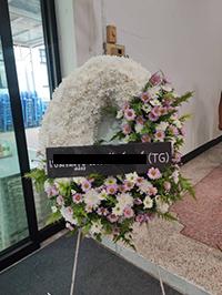 ภาพส่งพวงหรีดวัดตรีทศเทพ