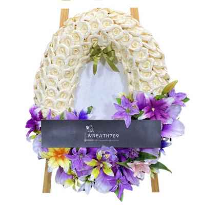 ดอกไม้จันทน์ดอกโบราณ สีครีม 9762