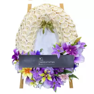 ดอกไม้จันทน์ดอกโบราณ สีครีม 9762