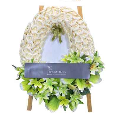 ดอกไม้จันทน์ดอกโบราณ สีครีม 9763