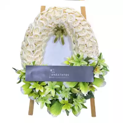 ดอกไม้จันทน์ดอกโบราณ สีครีม 9763