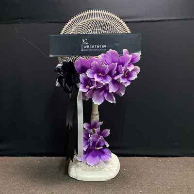 พัดลม 16นิ้ว 64v พวงหรีดมีประโยชน์โทนสีม่วง