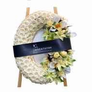 สายหมอก 9726 ประเภทพวงหรีดดอกไม้จันทน์