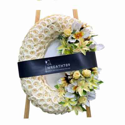 สายหมอก 9726 ประเภทพวงหรีดดอกไม้จันทน์