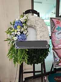 ภาพลูกค้าสั่งซื้อพวงหรีดบางนา ไปจัดส่งฟรี
