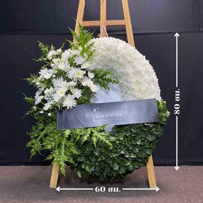 ธารา 9034 ภาพแสดงขนาดของพวงหรีด