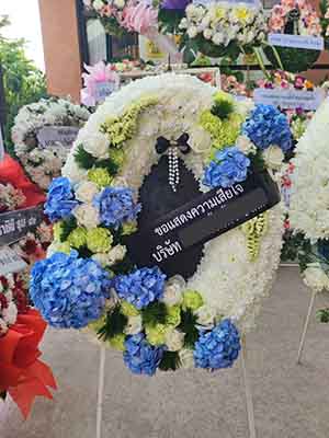 ภาพตัวอย่างส่งวัดเทพศิรินทร์ ดอกไม้สดวงรีราคา 1,690