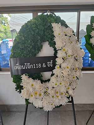 รีวิวพวงหรีดดอกไม้สดที่วัด
