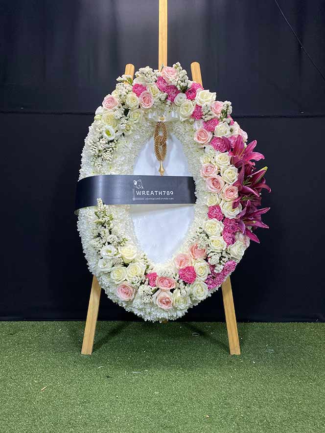 พวงหรีดดอกไม้สดราคา 2500 ธารา 9257 ส่งฟรี