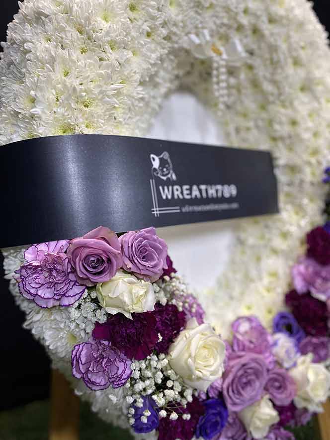 ราคาถูก ส่งฟรี พวงหรีดดอกไม้สด ธารา 9251