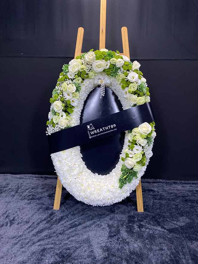 พวงหรีดสวยหรูดอกไม้สด ธารา 9263