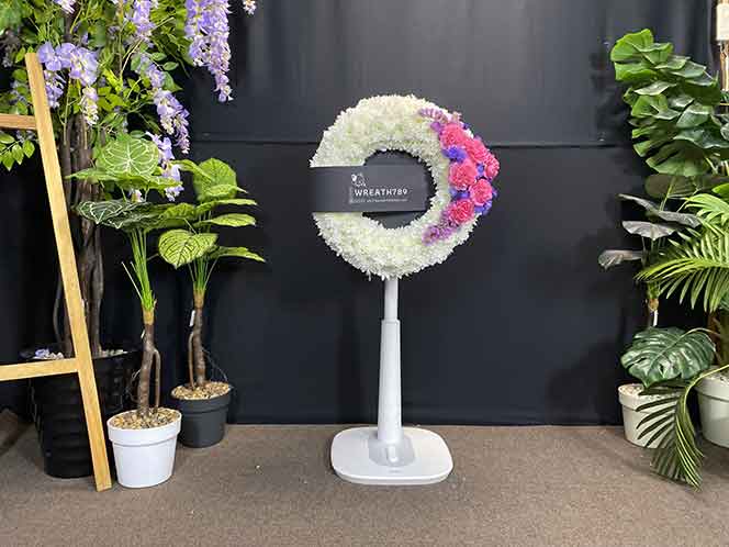 16 นิ้ว 1076 พัดลมดอกไม้สด