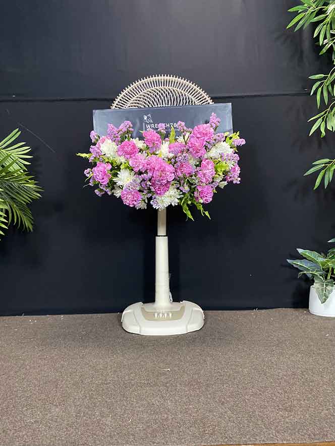 พวงหรีดพัดลม 18 นิ้ว 2085