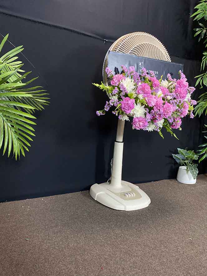 พวงหรีดพัดลม 18 นิ้ว 2085