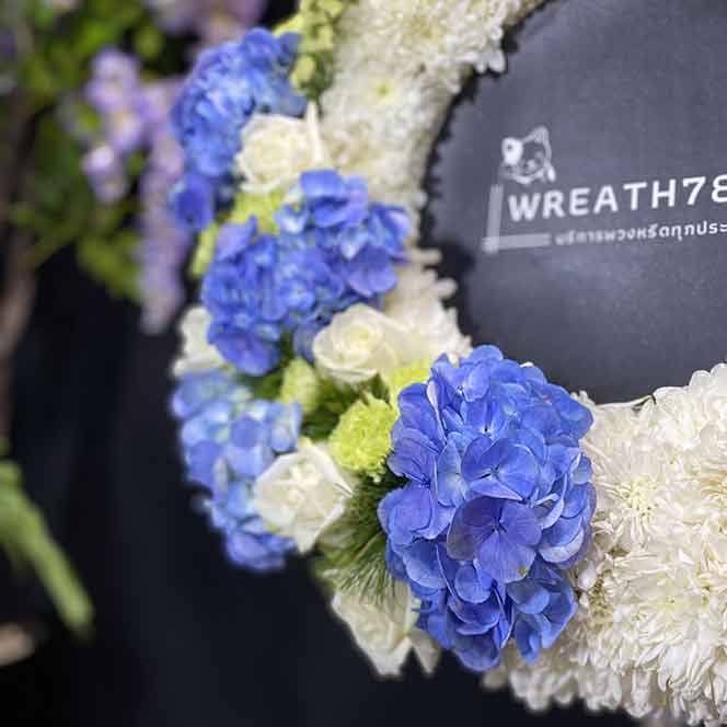 พัดลม 18นิ้ว 3401 ซูมดอกไม้ดอกใฮเดนเยีย