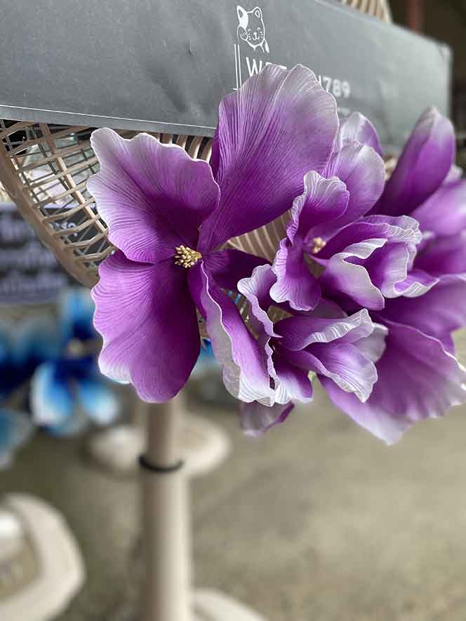 พวงหรีดพัดลม 16นิ้ว 64