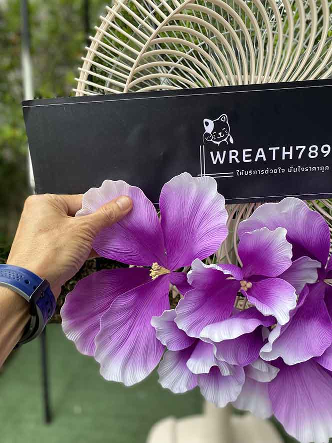 พวงหรีดพัดลม 16นิ้ว 64