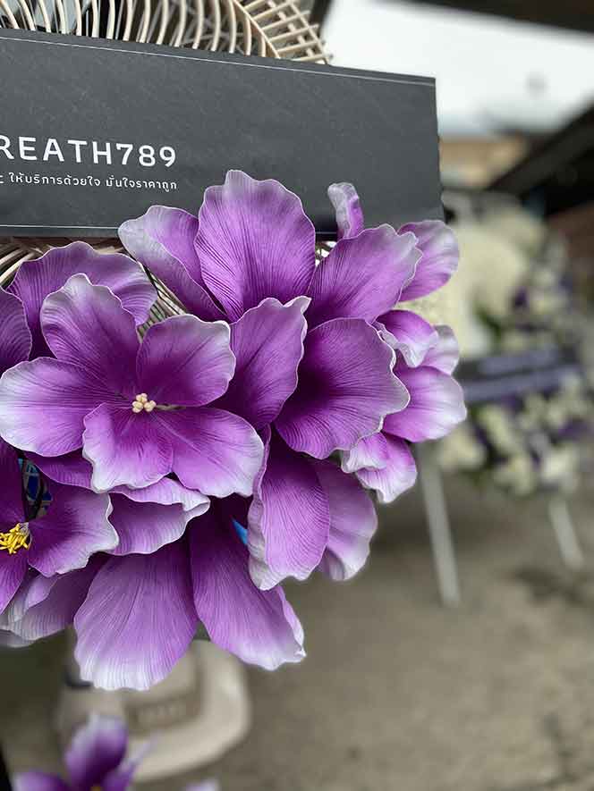 พวงหรีดพัดลม 16นิ้ว 64v