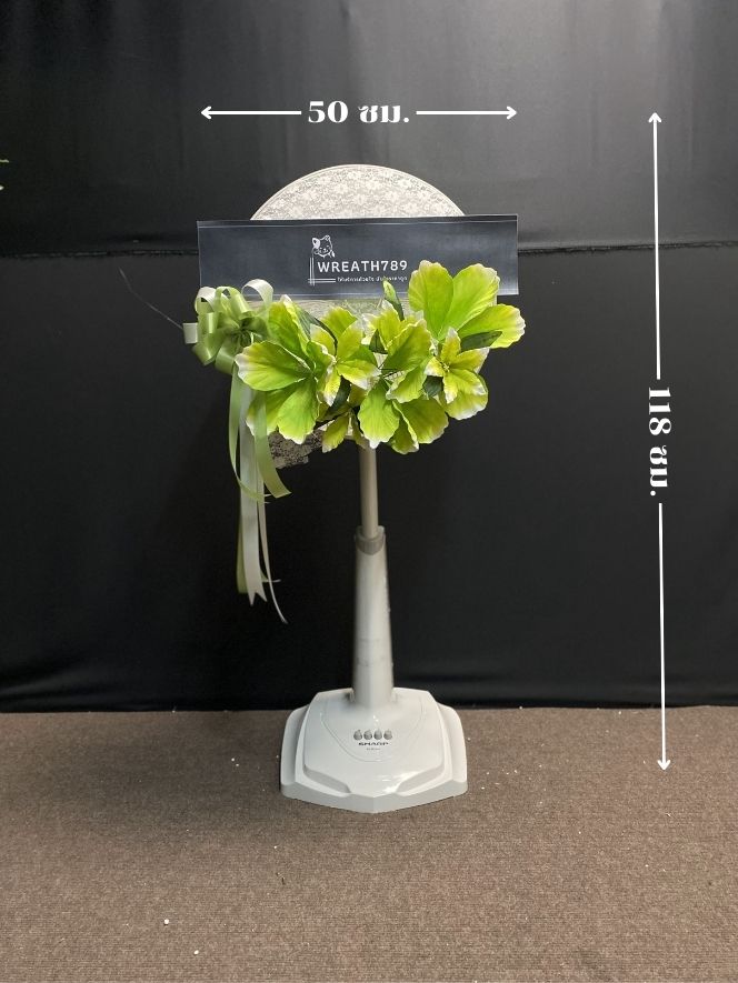 พัดลม 16นิ้ว 645g ภาพแสดงขนาดความกว้างและสูง