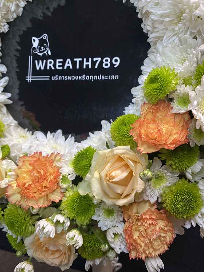 พัดลม 16 นิ้ว 2088 ภาพซูมดอกไม้ชัดๆมุมล่าง