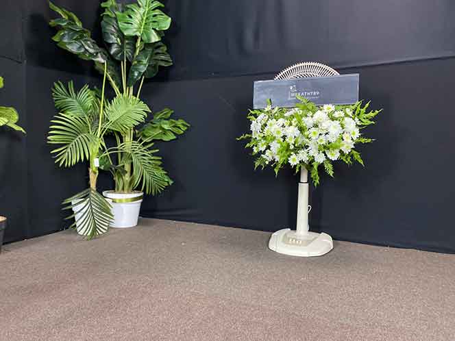 พัดลม 16 นิ้ว 64w ภาพแสดงดอกไม้สด