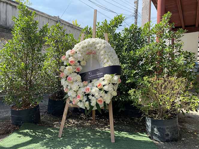 ธารา 9222 พวงหรีดดอกไม้สดราคา ส่งฟรี