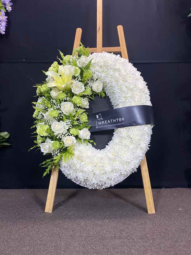 ธารา 902 พวงหรีดดอกไม้สด หรีด789