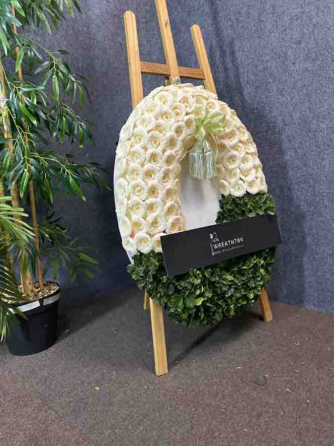 สายหมอก 9706 พวงหรีดดอกไม้จันทน์วงรีภาพที่2