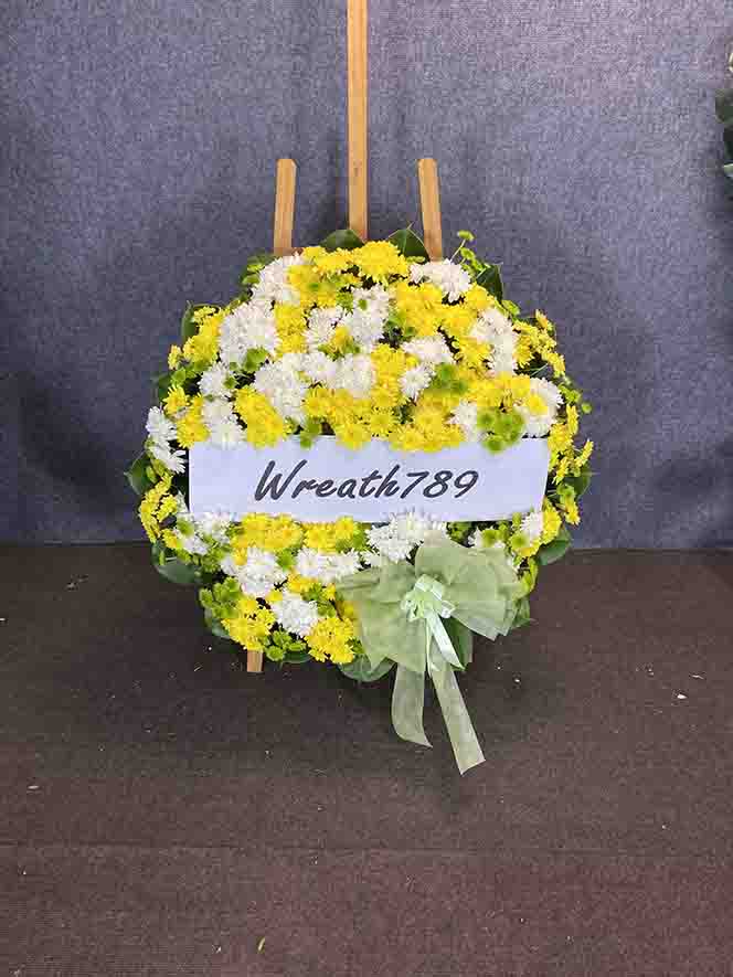 ภูผา 1514 ดอกไม้สดโทนสีเหลือง รูปแบบวงกลม 80 ซม.
