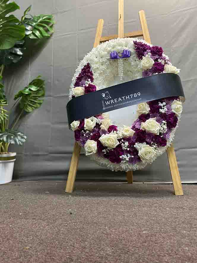 ธารา 9055 วงรีดอกไม้สดพร้อมส่งฟรี