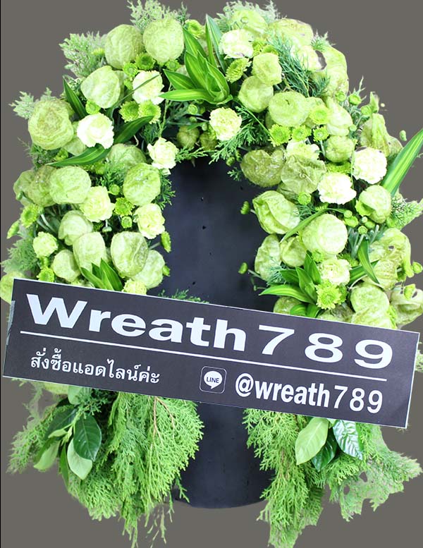 พวงหรีดดอกไม้สด แนวใหม่ ใบไม้