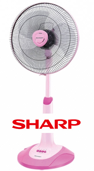 พัดลม Sharp 16 นิ้ว สีชมพู